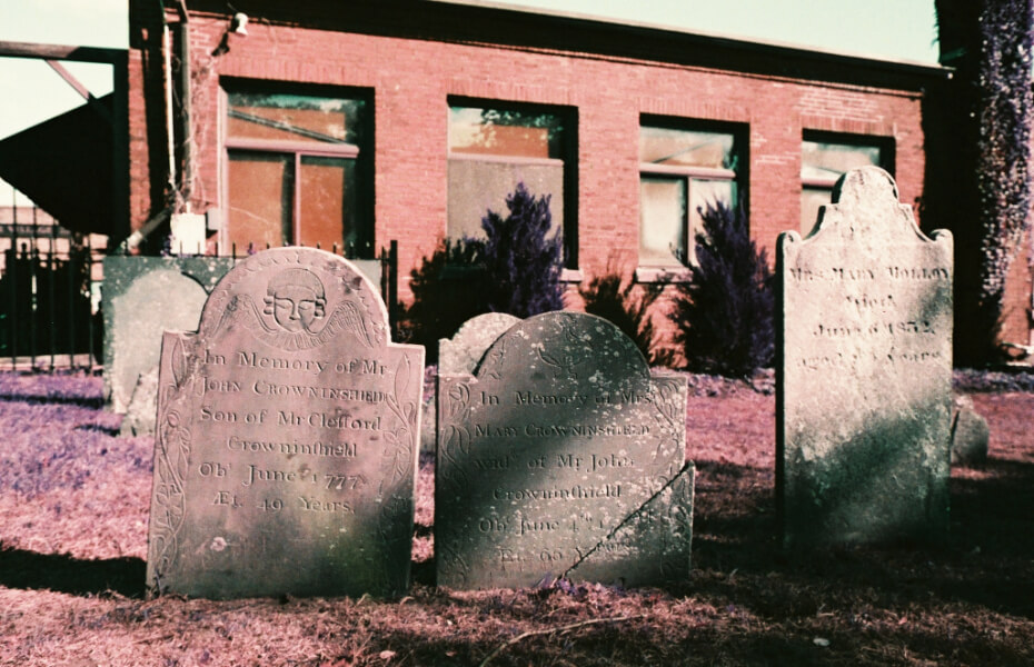 Charter St Cemetery Salem Mass In 35mm Lomochrome Purple! 