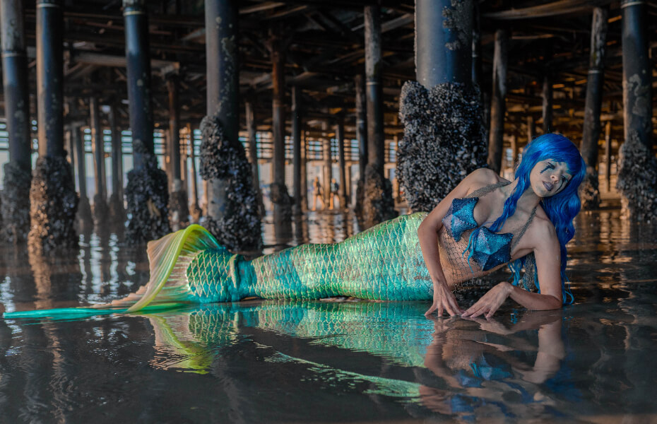 Siren mermaid shoot in Santa Monica 